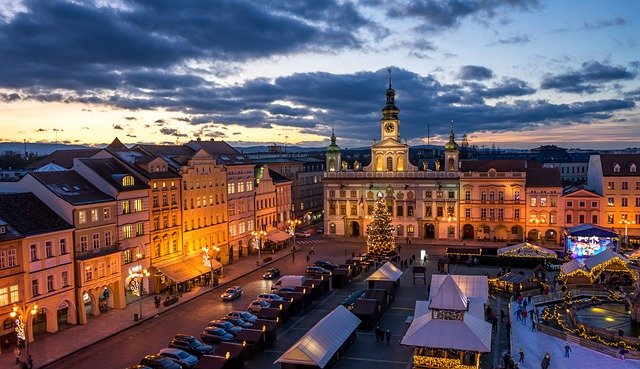 vánoční centrum Českých Budějovic